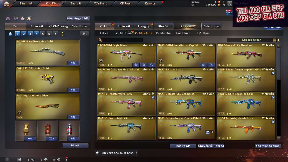 shop acc cf uy tin gia re